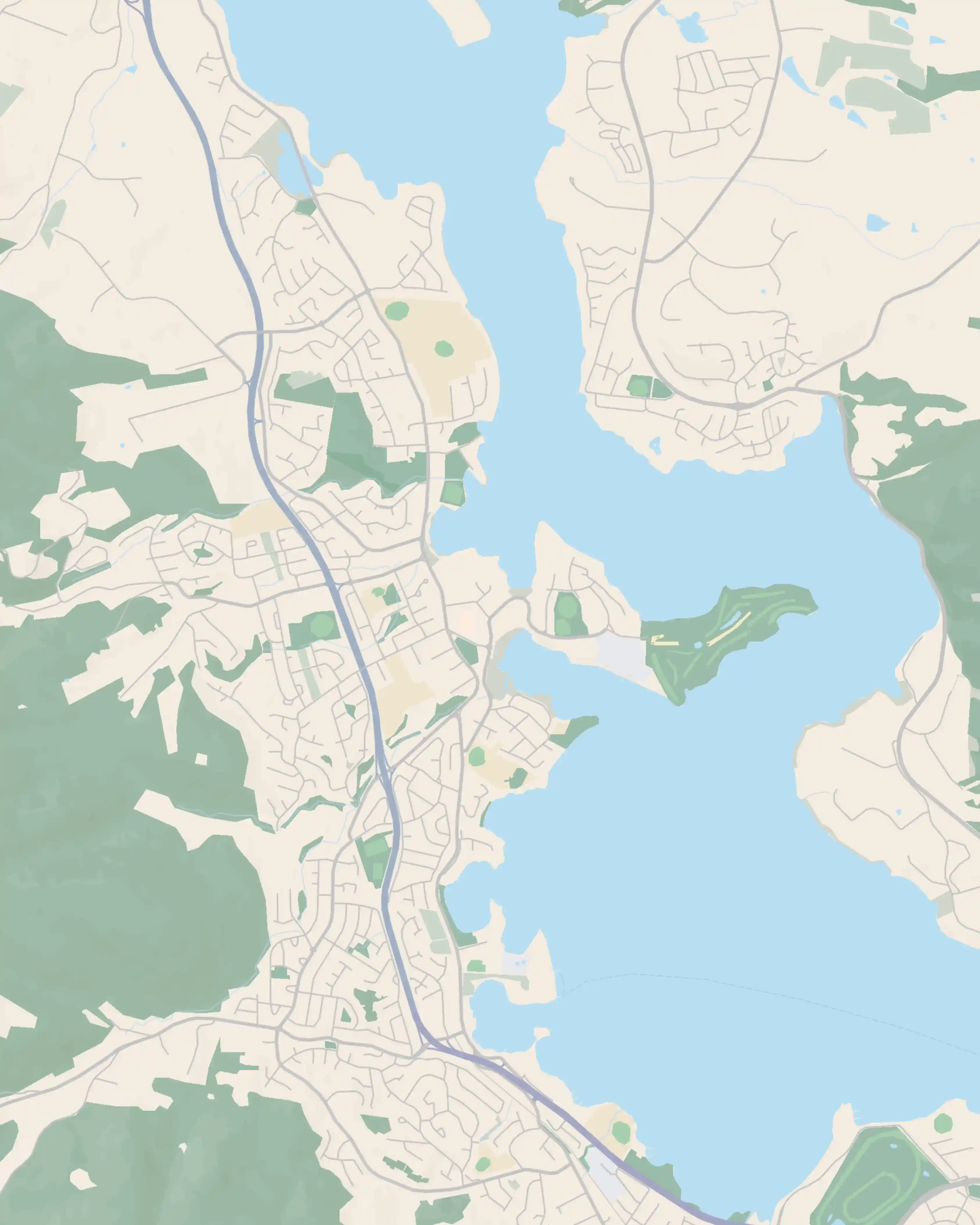 Illustrated map of Claremont and the Northern Suburbs — showing Claremont around the Cadbury Estate, Berriedale to the south, Austins Ferry to the north and Chigwell to the west.